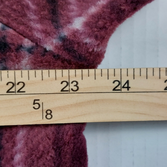 Casual Corner Annex Sweater Fleece Womens Size XLRG Maroon Plaid Zip NWT $29.99 - Picture 6 of 8